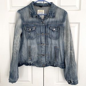 J. Crew Distressed Denim Shirt